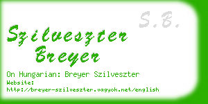 szilveszter breyer business card